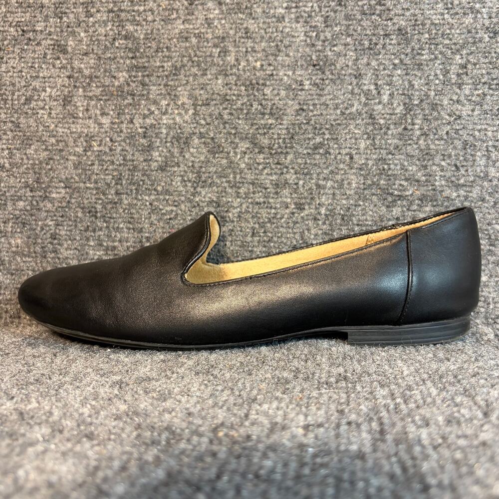 Naturalizer Black Leather Slip On Comfort Loafers Flats Shoes Women Size 10